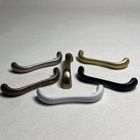Poignées Courbes Minimalistes en Alliage de Zinc, Poignées Modernes Multicolores pour Armoires et Placards