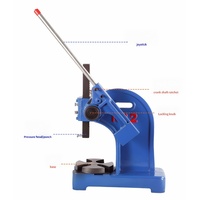 Presse à cliquet manuelle compacte 1T, vente directe usine, presse de bureau, machine de poinçonnage pour billes de plomb pour atelier