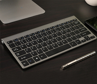 Mini clavier sans fil 2.4G rechargeable à 78 touches pour ordinateur portable Clavier silencieux portable pour PC