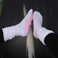 Logo personnalisé antidérapant de haute qualité personnalisé Scrunch Yoga Pilates Grip Chaussettes femmes Pilates Yoga personnalisé Slouch Chaussettes avec poignée