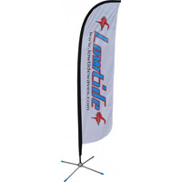 Ensemble complet de drapeaux de plage en plumes en gros avec logo personnalisé pour événements sportifs en plein air et publicité temporaire