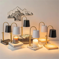 Lampe chauffe-bougie en métal avec minuterie, lampe à fusionner les bougies, chauffe-cire moderne, chauffe-bougie réglable à brancher