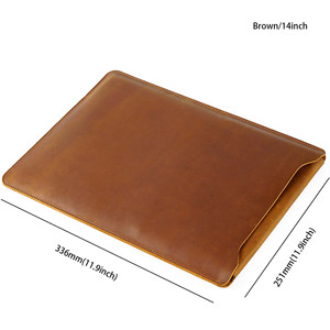 Funda de Piel Auténtica Vintage para Portátil, Fabricada a Medida, ODM OEM, Funda Interior de Cuero de Vaca de Grano Completo para Portátil Apple Huawei 12 13 1 - Product Image 3