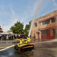 Robot de lutte contre l'incendie multifonction Guoxing RXR-M40D-11KT en promotion, intelligence artificielle, canon à eau 40L/S, portée eau 65M/foam 60M