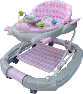 Colorful New Model Plastic Music Cartoon Lights Baby Walker Simple Baby Walkers Baby Walker Tricycle
