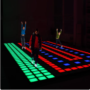 Hoạt động 30x30cm pixel lưới siêu lưới trò chơi trong nhà tương tác dẫn ánh sáng sàn nhảy cho xây dựng đội ngũ dịp Trampoline công viên - Product Image 2