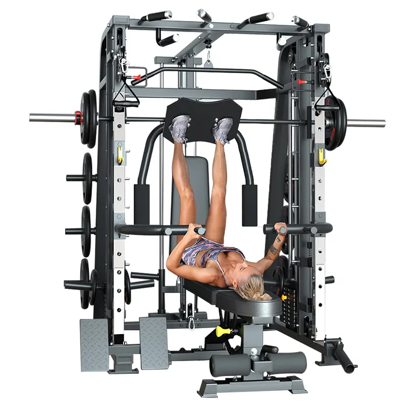 Factory Spot Multifunctional Training Equipment Gym Smith Fitness Machine Unisex Modern 1 Set Strength Training Body Building