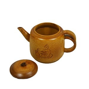 Bamboo Teapot Set Cylinder Shape Coffee Brown With Lid For Afternoon Tea Kung Fu Tea - Product Image 5