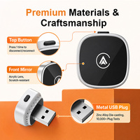 Adaptateur intelligent sans fil pour voiture avec bouton de commutation physique pour 2 téléphones, dongle multimédia universel, mini boîte plug-and-play
