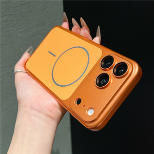 Coque de téléphone magnétique en verre pour caméra PC, compatible iPhone 17 16 15 14 Pro Max, avec cadre d'objectif givré mat et protection arrière ultra - Product Image 4