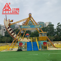 Manège Sanly Rides : Bateau Pirate à Bascule – Manège Passionnant pour Parc d'Attractions, 24 Places, pour Adultes et Aires de Jeux