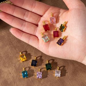 Bracciale Tennis da Donna con 12 Pietre Zodiacali, Charm a Forma Quadrata Intarsiato Fai-da-te, Supporto Campione - Product Image 1