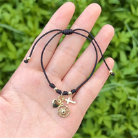 Bracelet à breloques pour filles tendance CH-CKT0778, bracelet pendentif enfant fille couleur CZ en gros, bracelet en corde réglable, bijoux