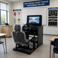 Simulateur de conduite automobile électrique à vente directe, machine d'entraînement pour auto-école, pratique de la conduite 12+