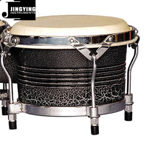 2024 Jingying Music Latin Drums Series, venta al por mayor WB0709CBK 7 y 9 pulgadas madera galvanizada remachado anillo personalidad <span class=keywords><strong>Bongo</strong></span> tambores - Product Image 2