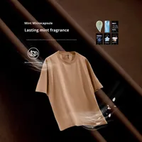 T-shirt sportif en coton pour homme |   Tissu technique cinq-en-un Wenhuo, couleur menthe unie, coupe ample, nouvelle collection été 2026, couleur nationale