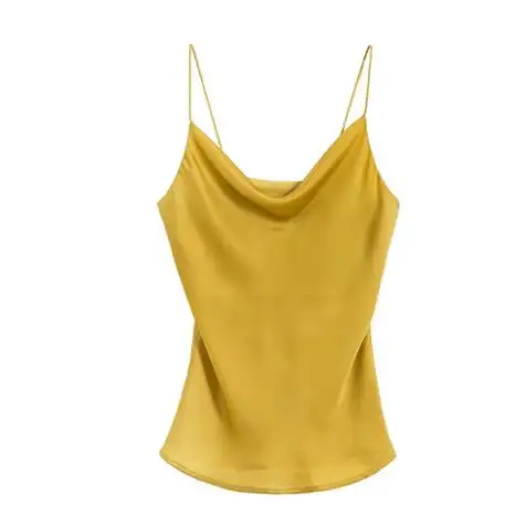 Thời Trang Sexy Casual Satin Strap Tops Tank Yếm Cho Phụ Nữ