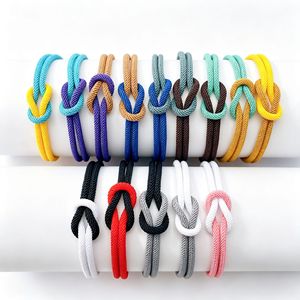 Nuovo Braccialetto Intrecciato Bicolore Regolabile con <span class=keywords><strong>Nodo</strong></span> <span class=keywords><strong>a</strong></span> Otto - Regalo di San Valentino per Coppie, Vendita all'Ingrosso - Product Image 5