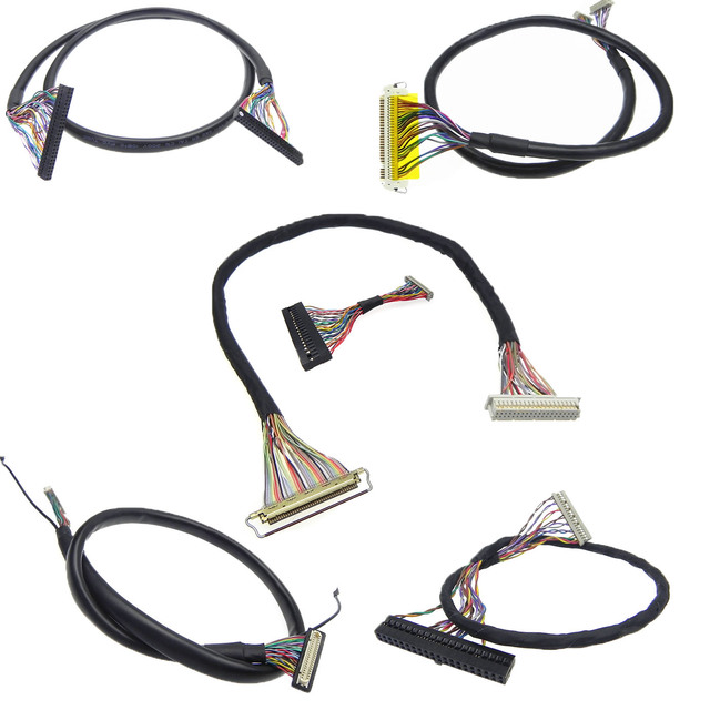40 Pin Edp Tinned Copper Conductor PTFE Insulated Led Lcd Lvds Cable for Computer Display/Laptop Screen with Customizable Length