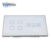 Topshine-interrupteur mural tactile intelligent, wi-fi, 147mm, 4 gangs, contrôle de la vitesse du ventilateur, Compatible avec Alexa et Google Home, nouveauté
