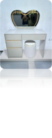 Coiffeuse blanche moderne avec miroir LED artistique et tiroirs de rangement, ensemble de coiffeuse avec tabouret pour chambre à coucher, vente en gros