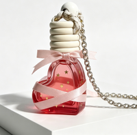 Flacon diffuseur de parfum en verre de haute qualité 5 ml pour voiture, vente en gros, avec bouchon à vis, emballage de parfum en pendentif, logo personnalisé imprimé à l'écran