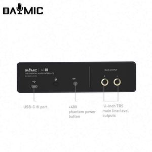 Interface audio professionnelle portable, carte son USB, mixeur pour microphone 48V, enregistrement d'instruments de musique - Product Image 5