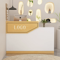 Comptoir de caisse en bois durable, minimaliste et moderne pour salon de coiffure, salon de manucure, magasin de vêtements, supermarché, hôpital