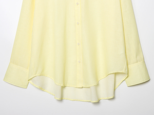 Blusa de Moda Casual para Mujer, Diseño de Cuello Camisero, Manga Larga, Color Sólido, Corte Asimétrico, 3 Colores Disponibles - Product Image 5