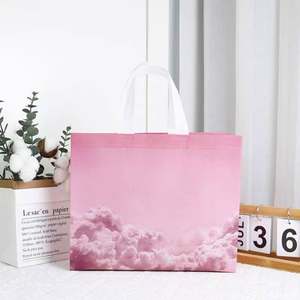 Sacs de courses en tissu non tissé avec logo personnalisé, sacs cadeaux pour les fêtes, sacs d'épicerie - Product Image 3