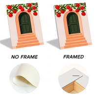 Kit de Peinture par Numéros sur Toile, Art Mural, Lot de 6 Mini Peintures : Porte Grecque, Pommier, Jardin Méditerranéen, Décoration Intérieure, Dropshipping, Vente en Gros
