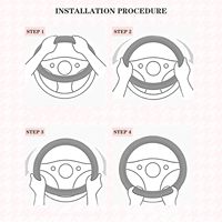 Housse de volant universelle élastique en PU antidérapant, design sportif, en peluche, à 3 branches, pour voitures, SUV et autres véhicules