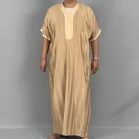 Moroccan Men's Clothing, Stripe Embroidered Caftan