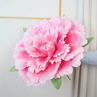 Dekorasi Bunga Pernikahan Besar, Bunga Peony Beludru untuk Jendela, Bunga Peony Buatan Raksasa