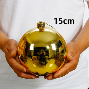 Christmas Tree Ornaments 6Inch Large <strong>Glitter</strong> Hanging Balls <strong>Red</strong> White Green Plastic Decorative Baubles Glossy Ball - Product Image 2