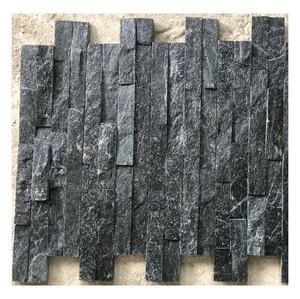 सबसे सस्ता प्राकृतिक काले क्वार्टजाइट टूट परिष्करण दीवार बही पत्थर - Product Image 5
