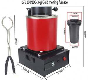 1kg 2kg 3kg Mini equipo de <span class=keywords><strong>horno</strong></span> de fusión de plata hornos industriales de Acero Inoxidable <span class=keywords><strong>Horno</strong></span> de joyería crisoles de cerámica dorada - Product Image 3
