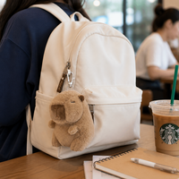 Porte-clés Capybara Assis Tendance Kawaii Zaves – Écologique, Durable, Idéal pour Sac d'École, Cadeau d'Anniversaire, Meilleure Vente, Doux et Rembourré