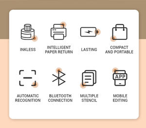 Imprimante d'Étiquettes Y50 Mini 58mm <span class=keywords><strong>pour</strong></span> Commerce, Étiqueteuse Rapide <span class=keywords><strong>pour</strong></span> Prix, Motifs, Commandes et Expéditions - Product Image 6