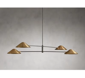 Mid Century <b>Modern</b> Antique 4 Light Polished Brass Sputnik Pendant <b>Chandelier</b> LED Dimmable Ceiling Fixture for Home Office - Product Image 4