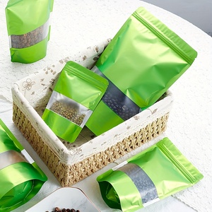 Tùy chỉnh in lá nhựa nắp kéo dây kéo đứng lên túi bao bì thực phẩm túi với cửa sổ trong suốt - Product Image 1