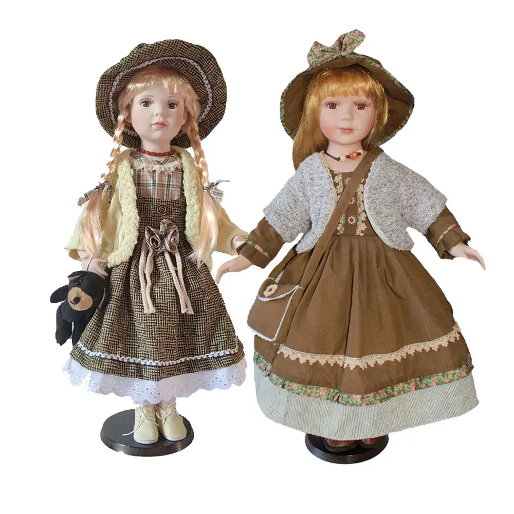 Beautiful various 18 inch ceramic dolls american russian girl porcelain doll