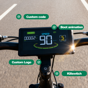 Ordinateur de vélo filaire avec écran LCD étanche USB rechargeable, idéal pour suivre la distance parcourue et le temps de conduite sur EBike - Product Image 1