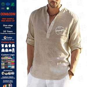 Custom Boy White case produttori traspirante mezza manica da uomo Polo camicie in bianco tessuto di lino Casual Tshirt da 10 anni di fabbrica - Product Image 1