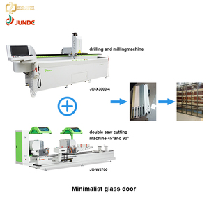 Machine de traitement de profilés en aluminium haut de gamme JUNDE, combinaison de centre d'usinage CNC de 3 m avec scie à onglet double tête CNC - Product Image 2
