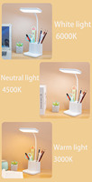 Lampe de table pour bureau d'étude Salon Lampe de bureau Usb Étude Lecture Led Lampe de table