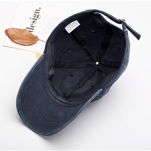 Cappellini sportivi all'ingrosso stile Snapback Hip Hop Jean papà cappello personalizzato con Logo retrò 6 pannello bianco Unisex in Denim lavato cappellino da Baseball - Product Image 5