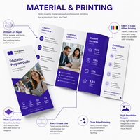 Impresión de Folletos de Arte Multipanel Personalizados, Guía de Programas Educativos, Catálogo, Impresión Offset CMYK, Laminación de Película, Encuadernación Perfecta