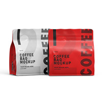 Sachet de café personnalisé à fond carré 250G 500G 1Kg, emballage plastique refermable avec valve, qualité alimentaire pour sachet stand-up