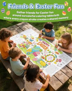 Nappe géante à colorier pour Pâques 35" X 75" - Activités créatives <span class=keywords><strong>de</strong></span> Pâques pour enfants, bannière et affiche géantes en papier - Product Image 6